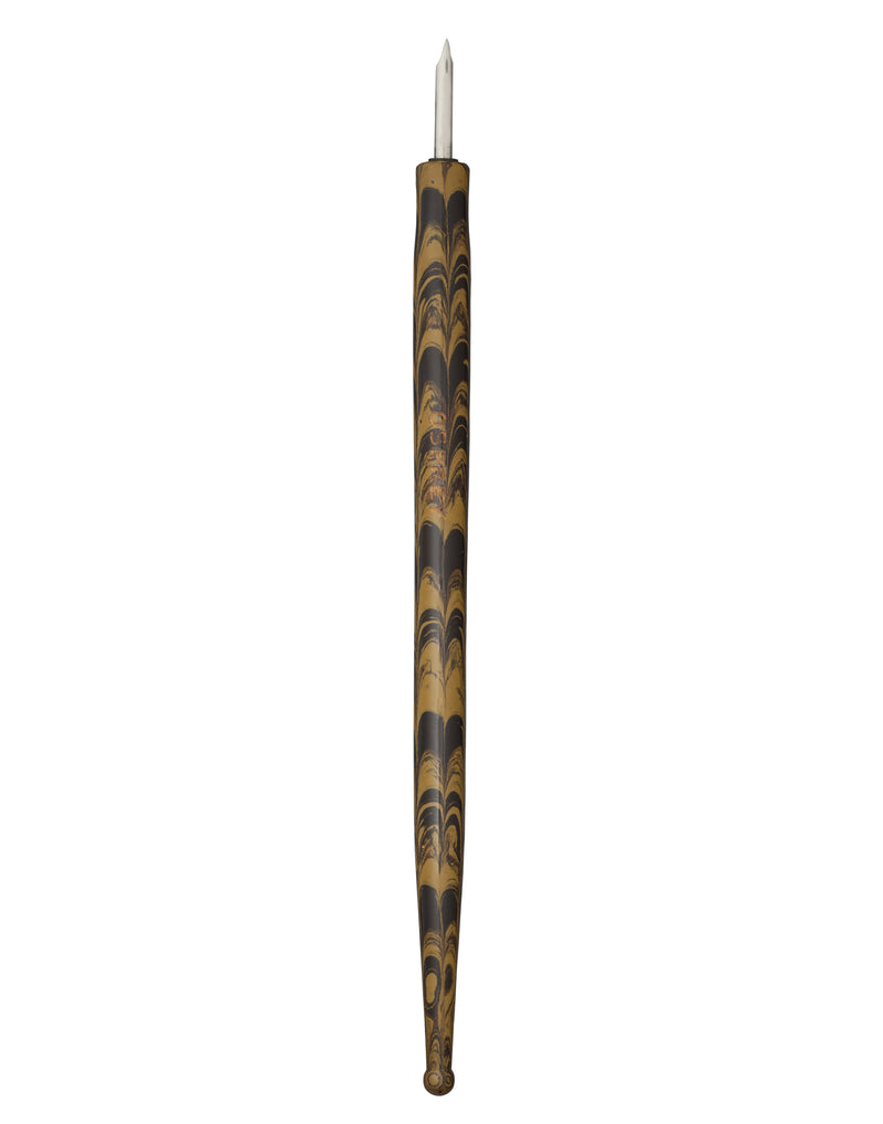 2-in-1 Mapping n Straight Penholder - OliveGreen-Black ripple Ebonite