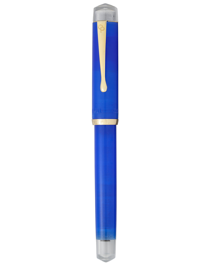 Royal Blue Scholar - Gold trim with clear end caps