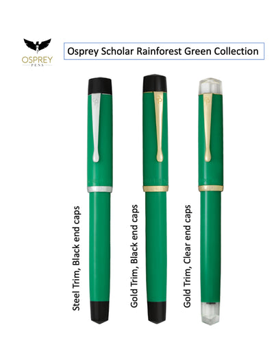 Rain Forest Green Scholar (Steel or Gold trim)