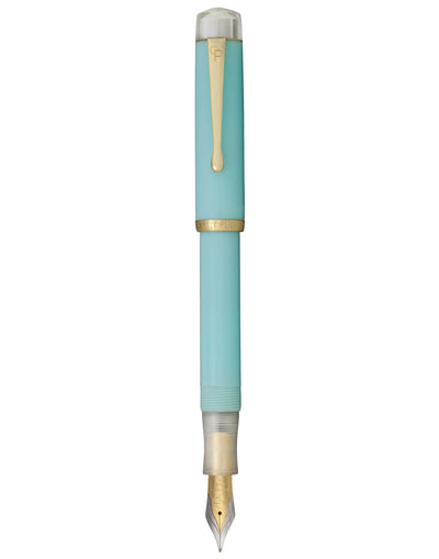 JoWo-compatible Aquamarine Blue Scholar - Clear ends (gold trim)
