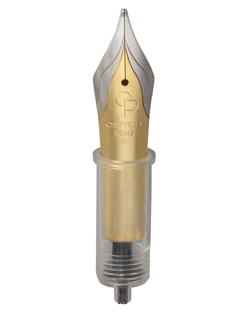 JoWo-compatible Aquamarine Blue Scholar - Clear ends (gold trim)