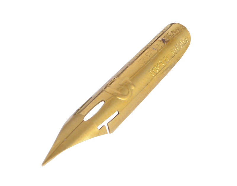 Zebra G (titanium coated) dip nib fitted with reservoir for dip pens