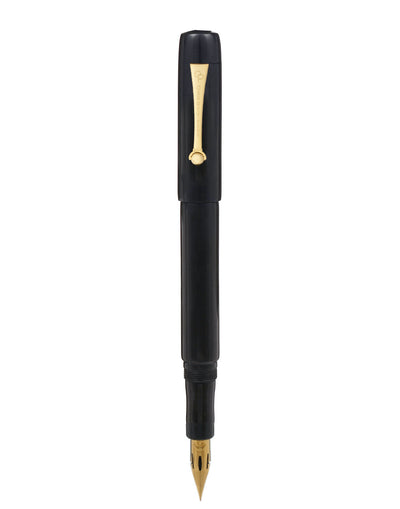 Black (Ebonite) Milano Fountain Pen with Standard and Flex Nib Options