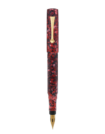 Red Jasper Milano Fountain Pen with Standard and Flex Nib Options