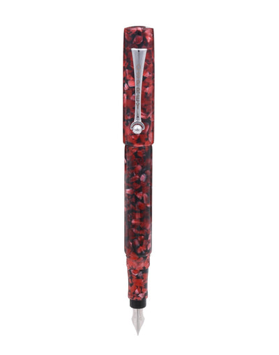 Red Jasper Milano Fountain Pen with Standard and Flex Nib Options