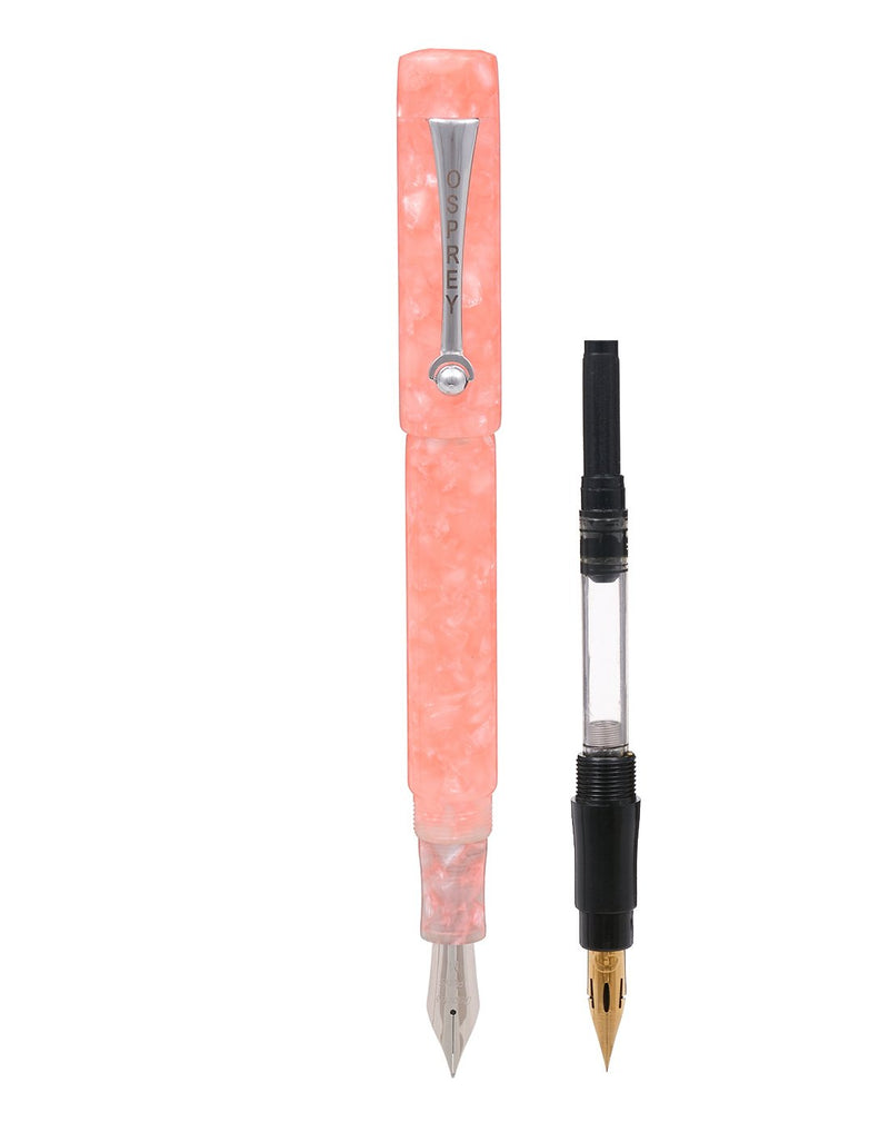 Rose Quartz Milano Fountain Pen with Standard and Flex Nib Options