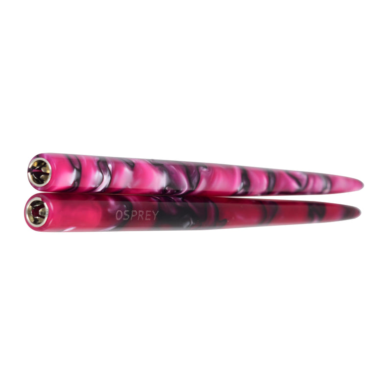 Straight Penholder -  Purple-Black Swirl - 6.75"