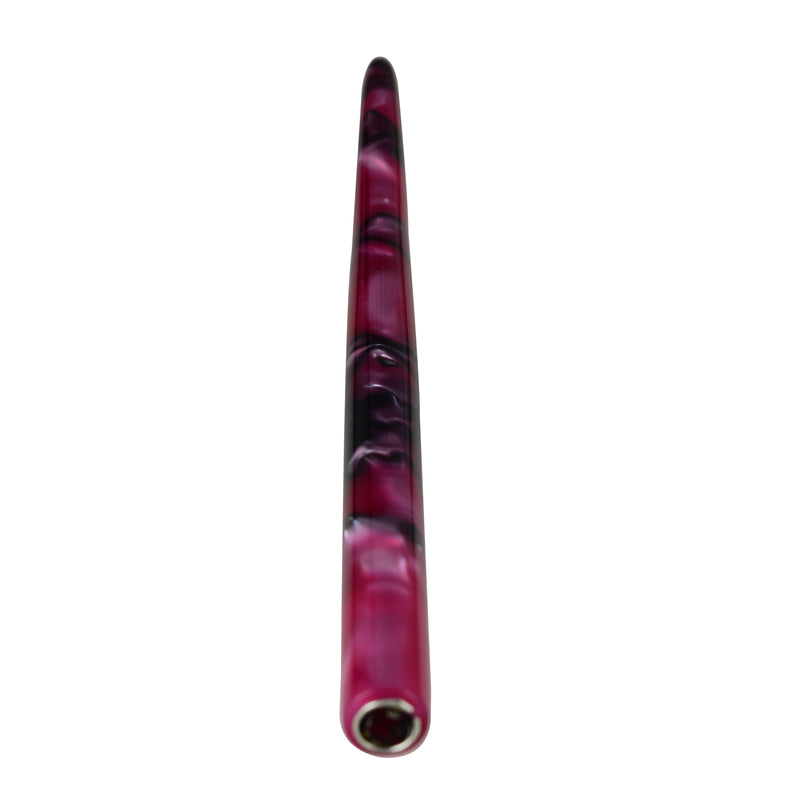 Straight Penholder -  Purple-Black Swirl - 6.75"