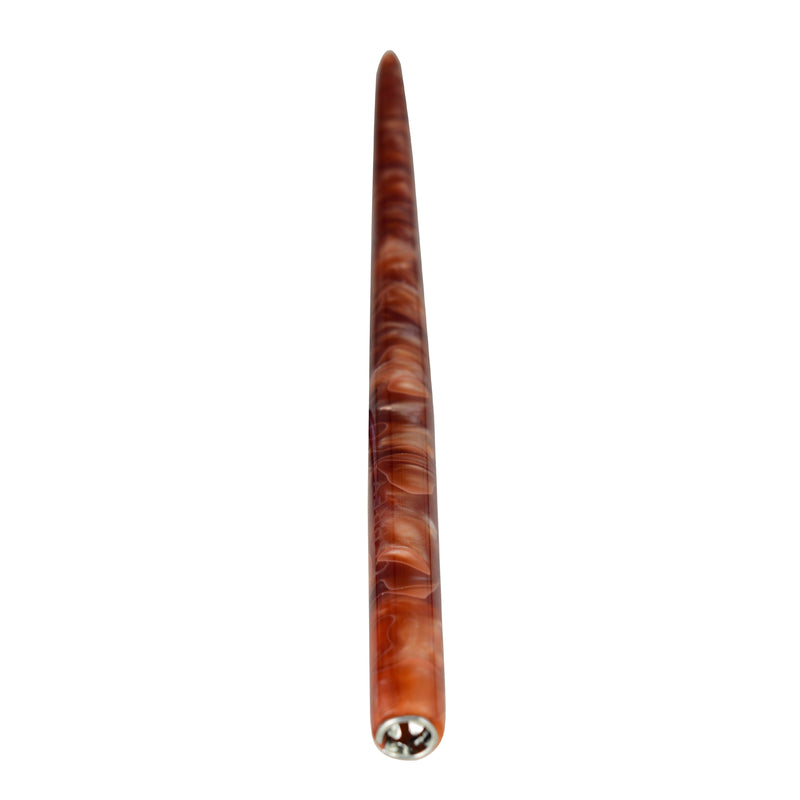 Straight Penholder -  Brown-Black Swirl - 6.75"