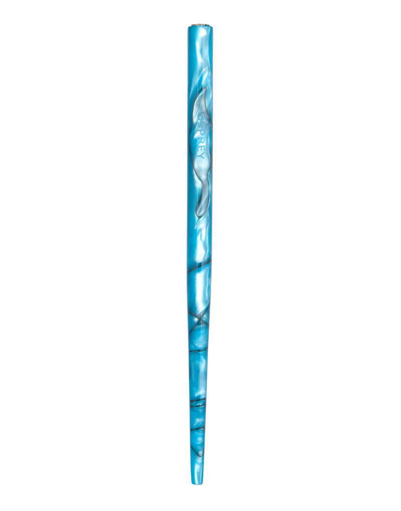 Straight Penholder  Blue-Black Swirl - 6.75"